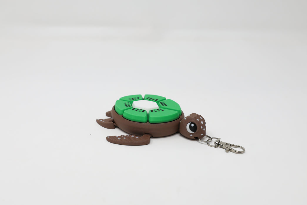 Fruity Turtle Keychain with Clicker – 3D Printed Fidget Toy for Stress Relief & All-Age Fun!