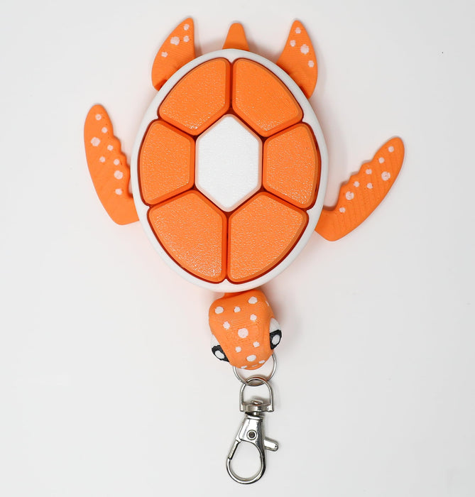 Fruit Turtle Fidget Clicker Keychain 3D Printed - Sensory Stress Relief Toy for Autism, ADHD, Anxiety, and Fidgeting (Kiwi Turtle)