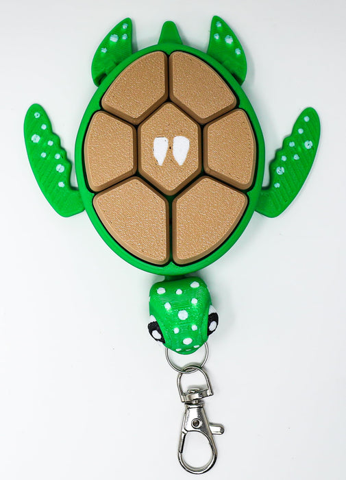 Fruit Turtle Fidget Clicker Keychain 3D Printed - Sensory Stress Relief Toy for Autism, ADHD, Anxiety, and Fidgeting (Kiwi Turtle)